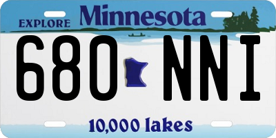 MN license plate 680NNI