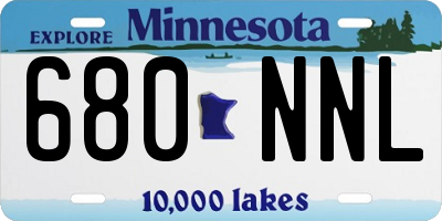 MN license plate 680NNL