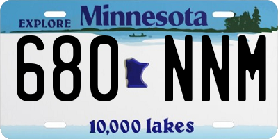 MN license plate 680NNM