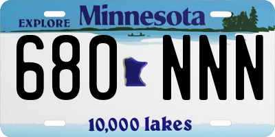 MN license plate 680NNN