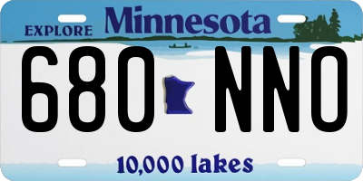 MN license plate 680NNO