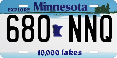 MN license plate 680NNQ