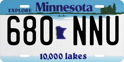 MN license plate 680NNU