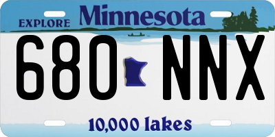 MN license plate 680NNX