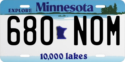 MN license plate 680NOM
