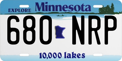 MN license plate 680NRP