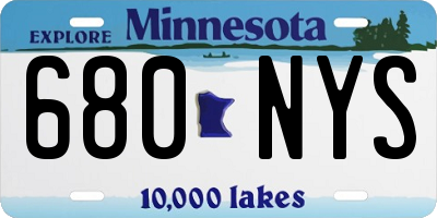 MN license plate 680NYS