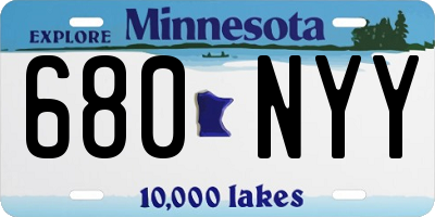 MN license plate 680NYY