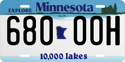 MN license plate 680OOH