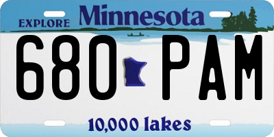 MN license plate 680PAM