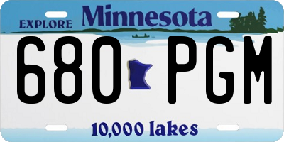 MN license plate 680PGM