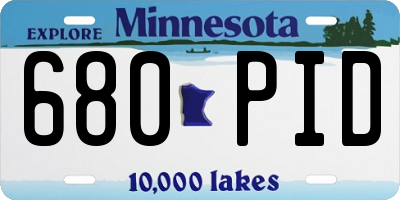 MN license plate 680PID