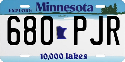 MN license plate 680PJR