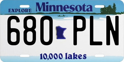 MN license plate 680PLN