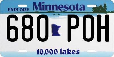 MN license plate 680POH