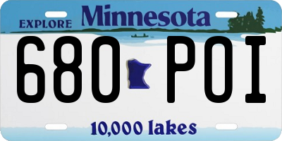 MN license plate 680POI