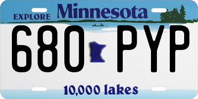 MN license plate 680PYP