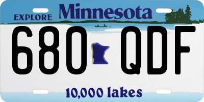 MN license plate 680QDF