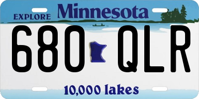 MN license plate 680QLR