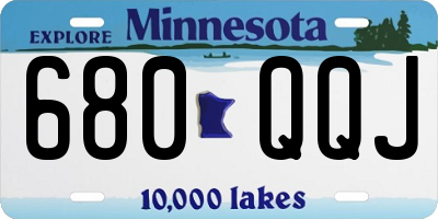 MN license plate 680QQJ