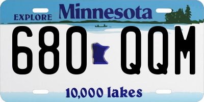 MN license plate 680QQM