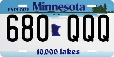MN license plate 680QQQ