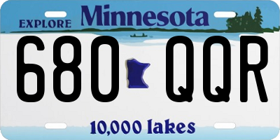 MN license plate 680QQR