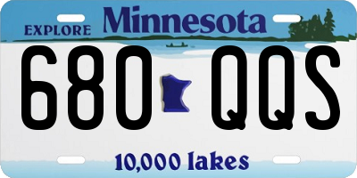 MN license plate 680QQS