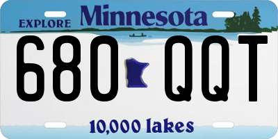 MN license plate 680QQT