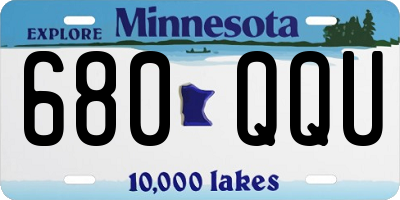 MN license plate 680QQU