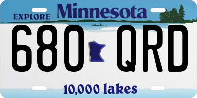 MN license plate 680QRD