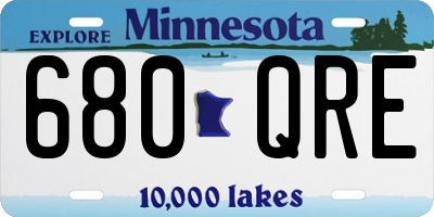 MN license plate 680QRE