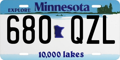 MN license plate 680QZL