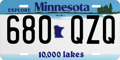 MN license plate 680QZQ