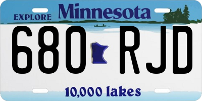 MN license plate 680RJD