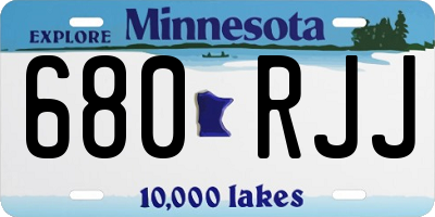 MN license plate 680RJJ