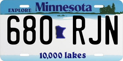 MN license plate 680RJN