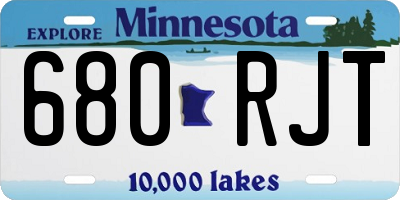MN license plate 680RJT