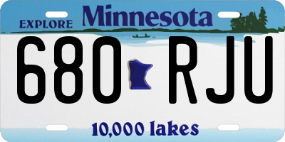 MN license plate 680RJU