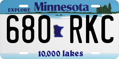MN license plate 680RKC