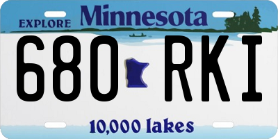MN license plate 680RKI