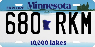 MN license plate 680RKM