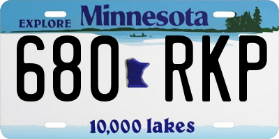 MN license plate 680RKP