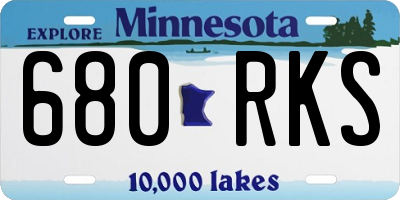 MN license plate 680RKS