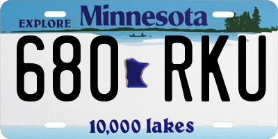 MN license plate 680RKU