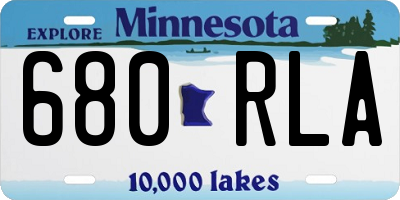 MN license plate 680RLA