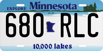 MN license plate 680RLC