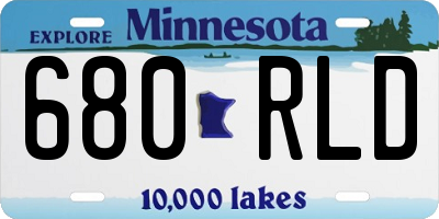 MN license plate 680RLD