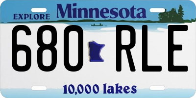 MN license plate 680RLE