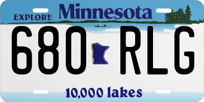 MN license plate 680RLG